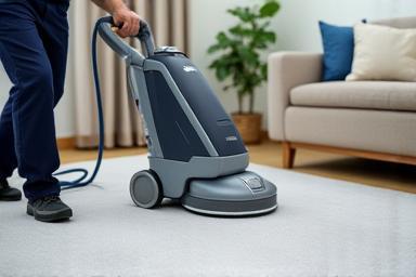 Image representing professional carpet cleaning service in action